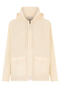 Off White Textured Hood Jacket 1