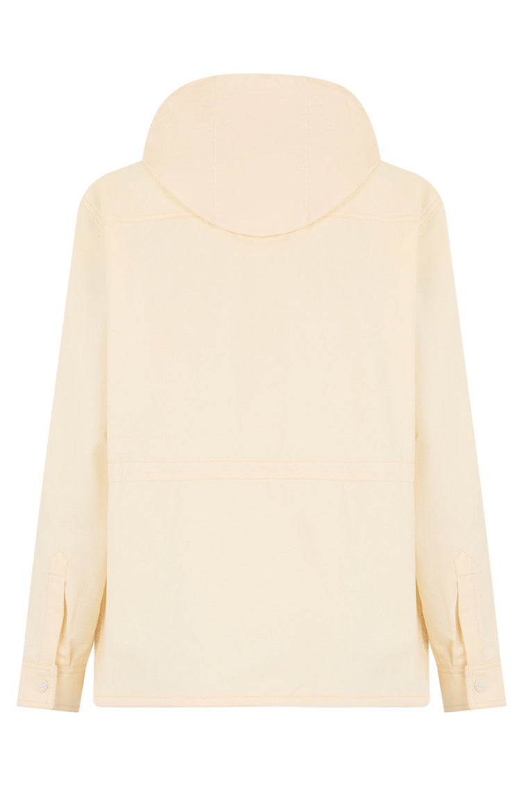 Off White Textured Hood Jacket 2