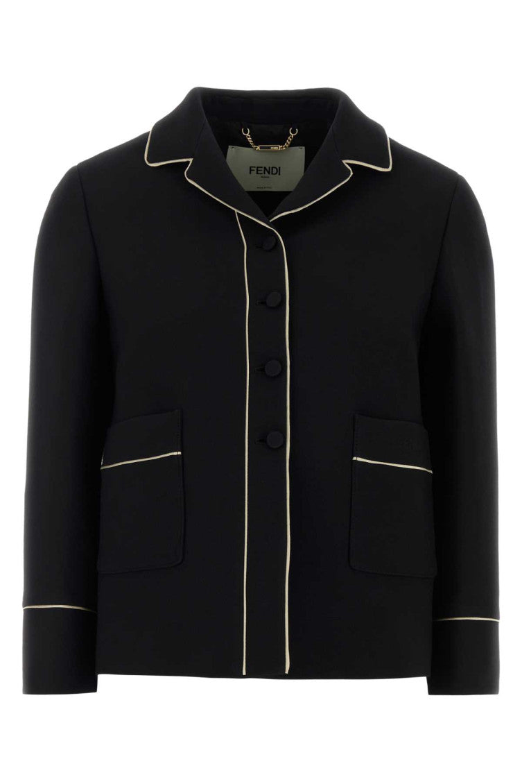 Black Shirt Collar Jacket 1