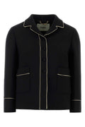 Black Shirt Collar Jacket 1
