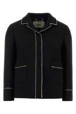 Black Shirt Collar Jacket 1