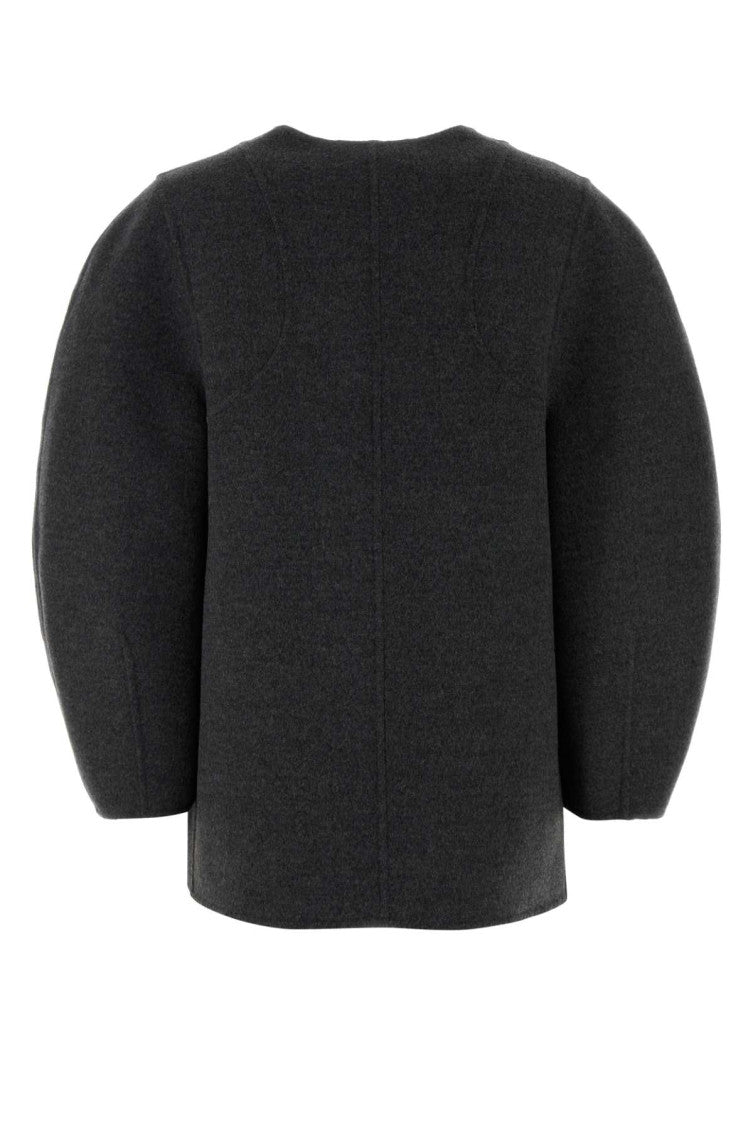 Dark Grey Round Neck Jacket 2