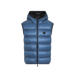 Blue Sleeveless Hood Jacket 1