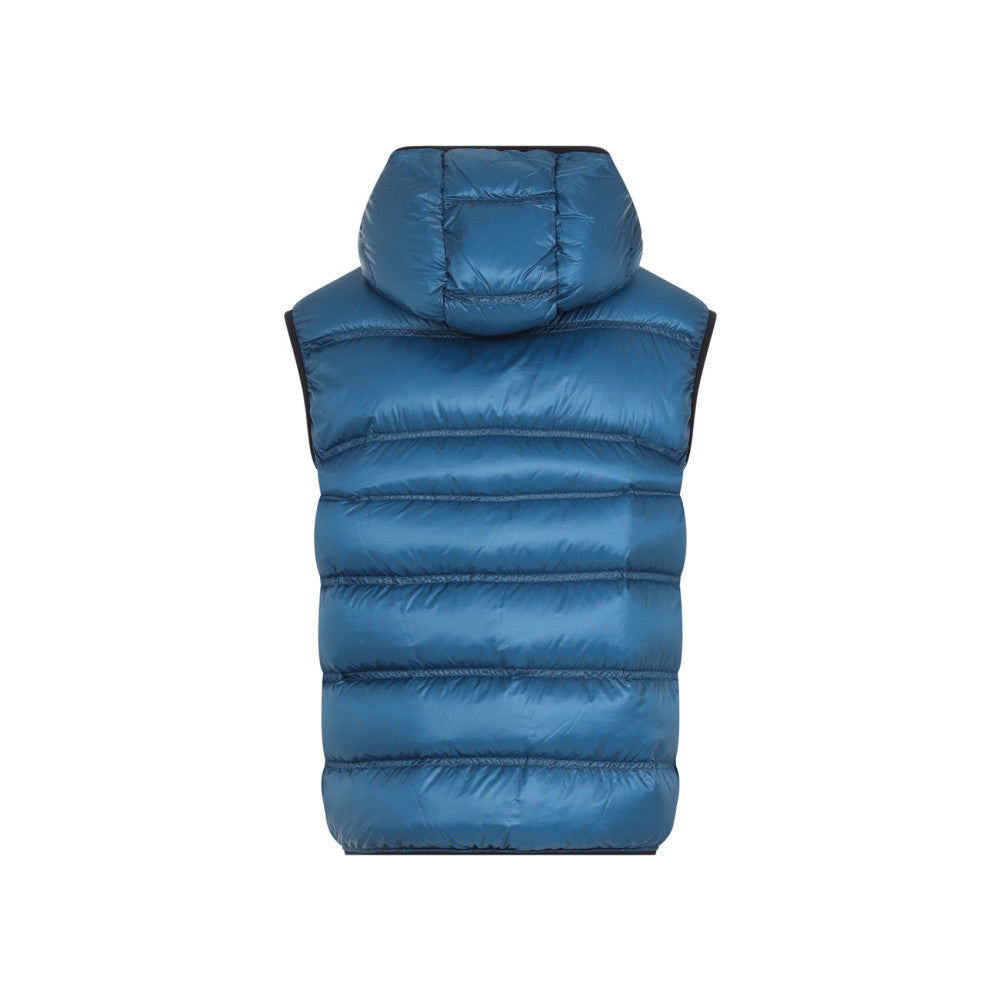 Blue Sleeveless Hood Jacket 2