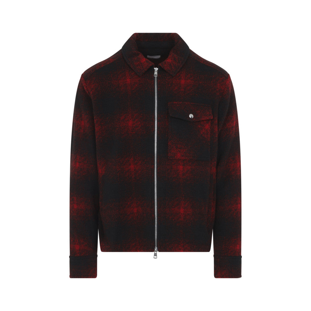 Red Checked Shirt Jacket 1