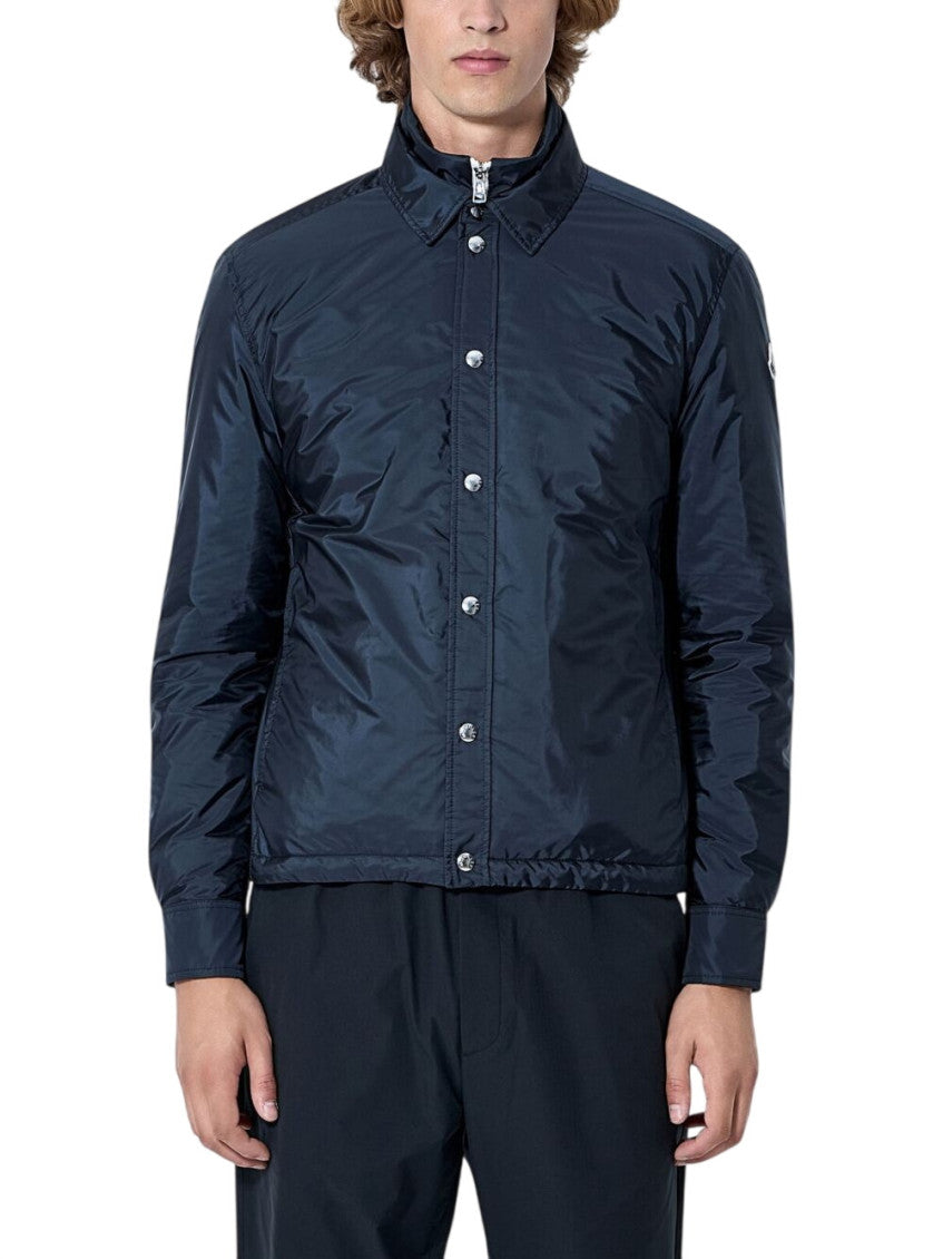 Navy Blue Solid Shirt Jacket 1