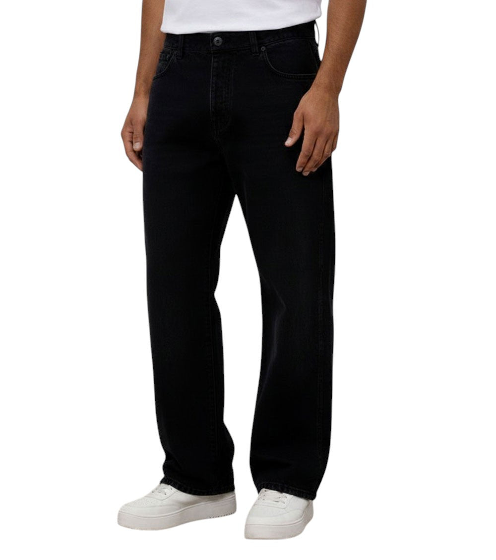 Black Loose Solid Jeans 2