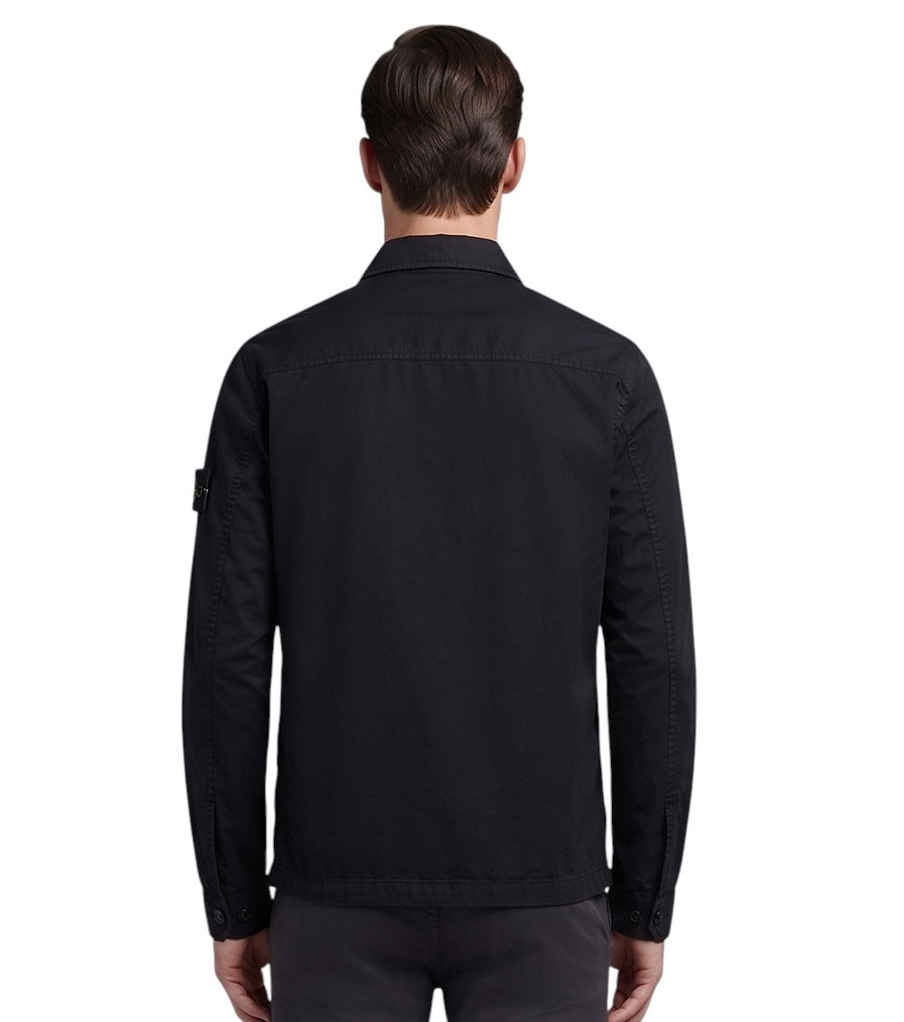 Black Zip Up Overshirt 2