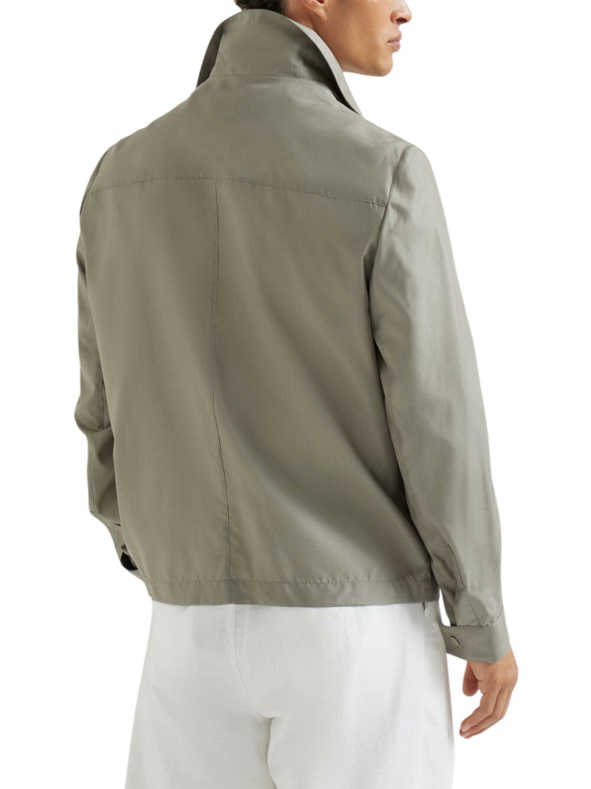 Green Shirt Collar Jacket 3