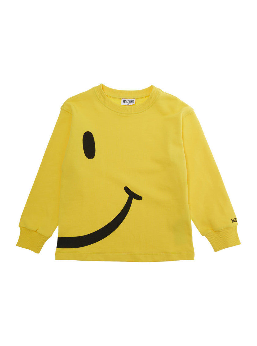Boys Yellow Printed Sweatshirt 1