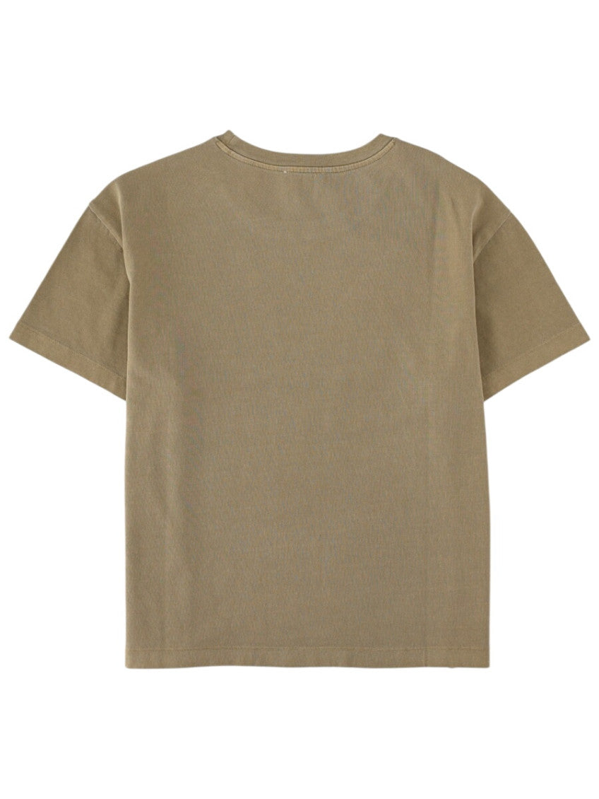 Beige Logo Crew Neck T-Shirt 2
