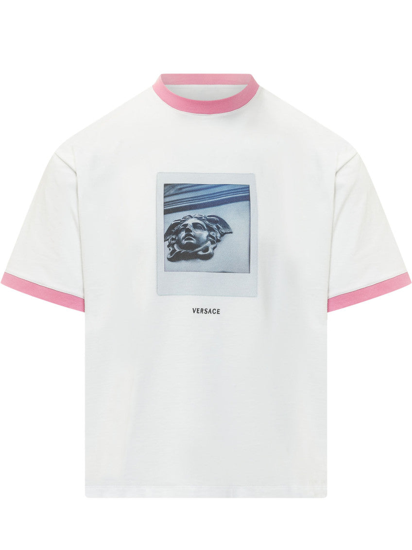 White Graphic Crew Neck T-Shirt 1