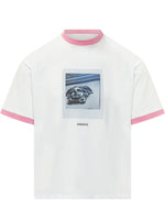 White Graphic Crew Neck T-Shirt 1