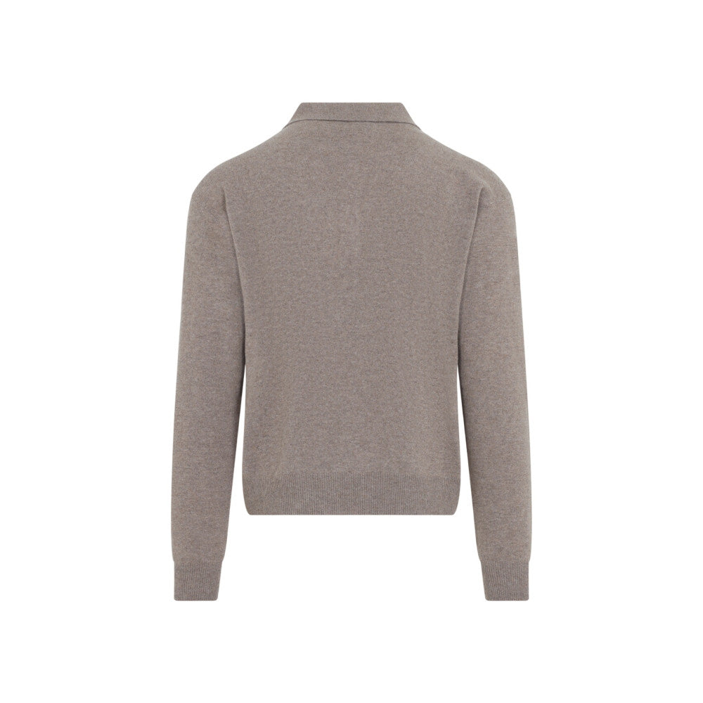 Taupe Full Sleeves Polo 2