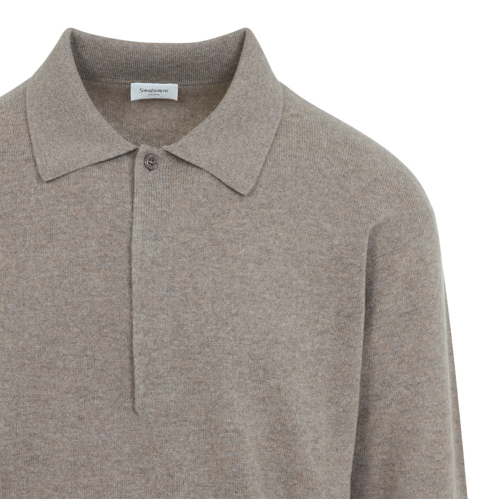 Taupe Full Sleeves Polo 3