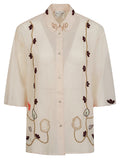 Light Pink Regular Embroidered Shirt 1