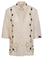 Light Pink Regular Embroidered Shirt 1
