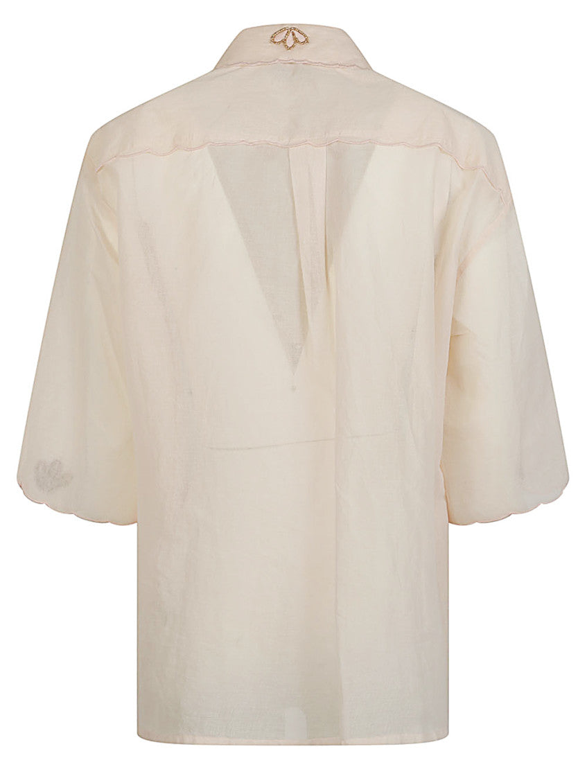 Light Pink Regular Embroidered Shirt 2
