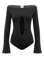 Black Boat Neck Top 1