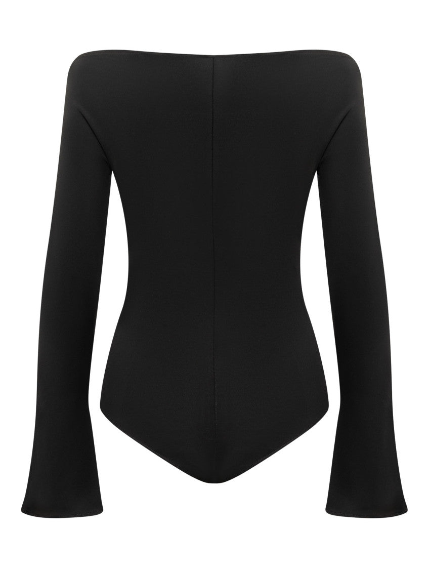 Black Boat Neck Top 2