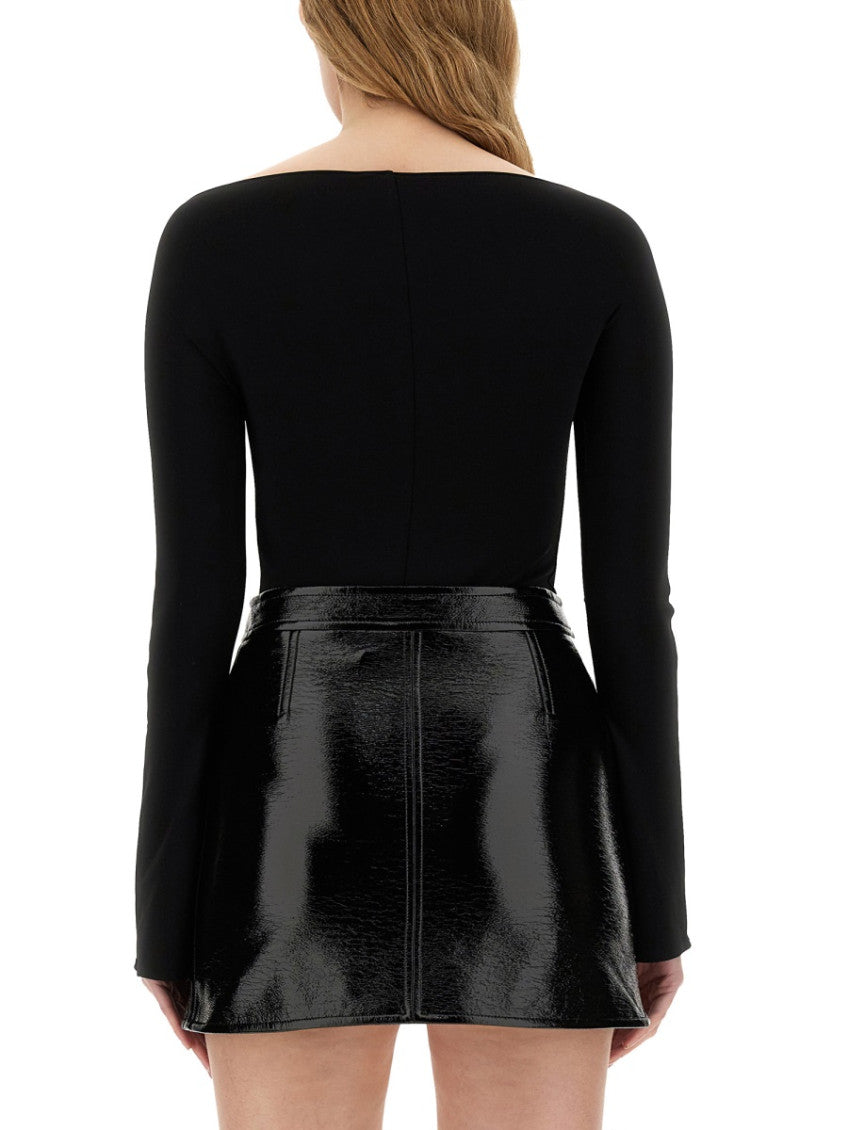Black Boat Neck Top 4
