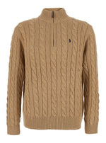Brown Knitted Logo Sweater 1