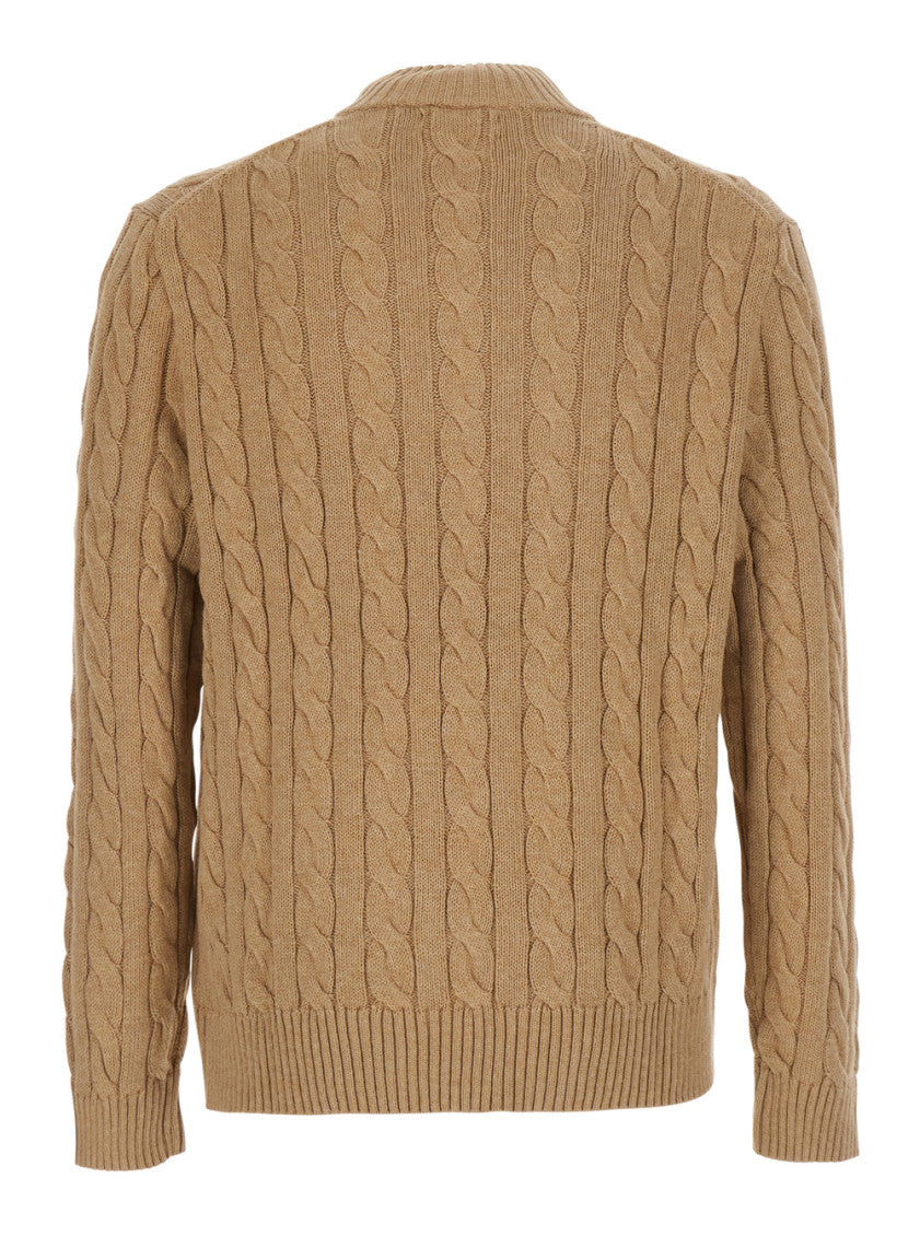 Brown Knitted Logo Sweater 2