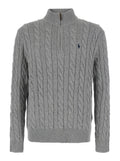 Grey Knitted Logo Sweater 1