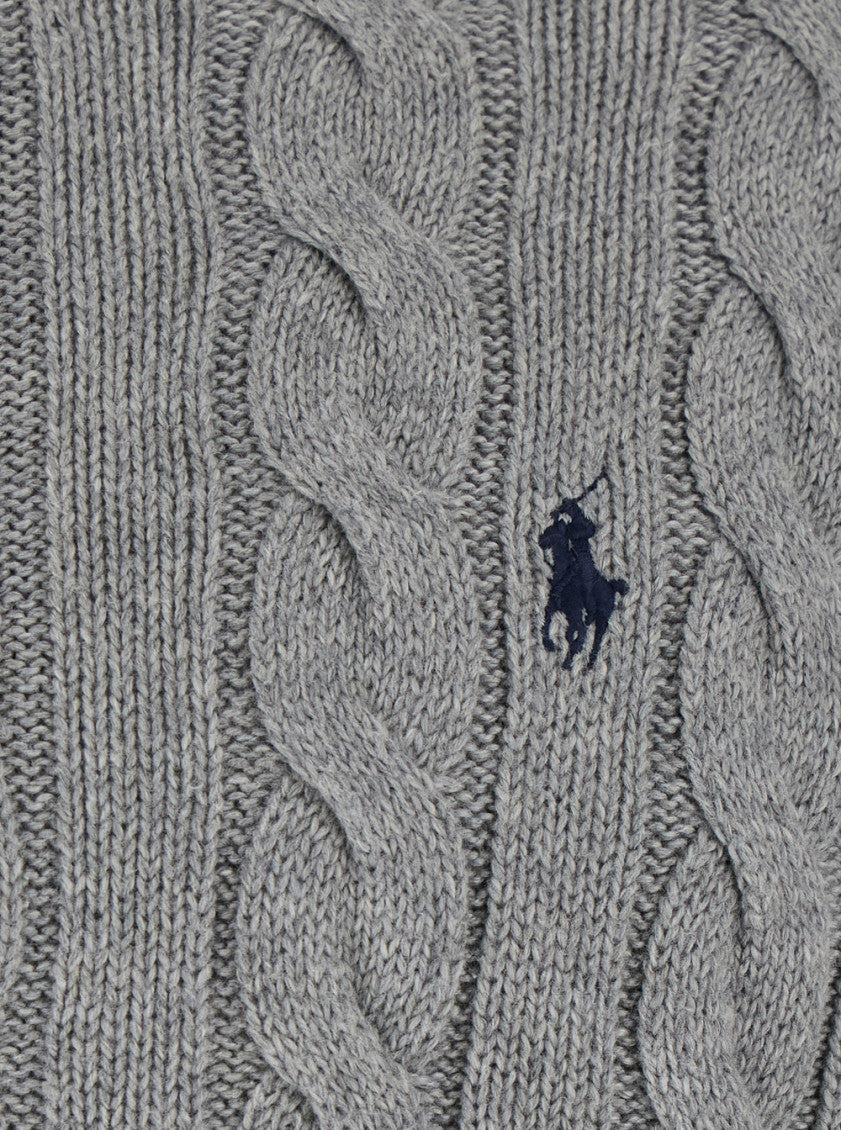 Grey Knitted Logo Sweater 3
