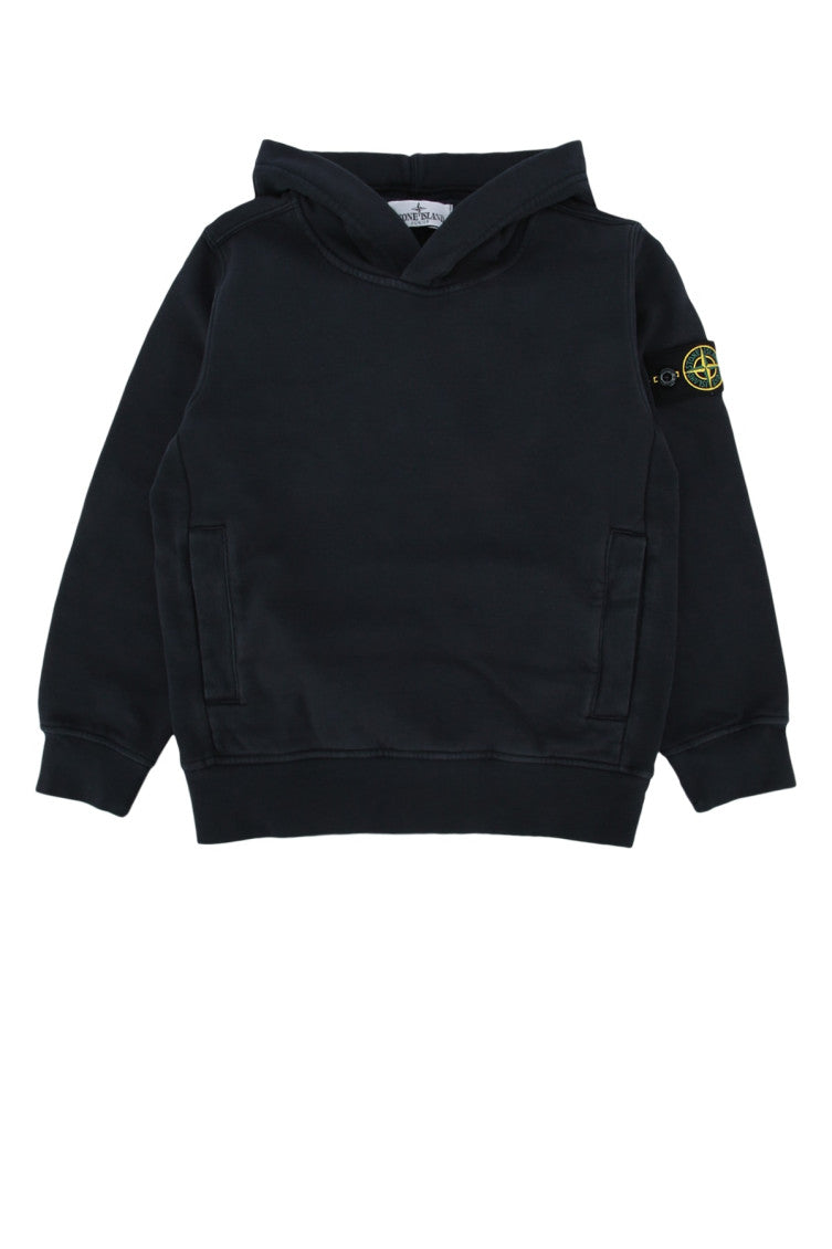 Boys Black Cotton Hoodie 1
