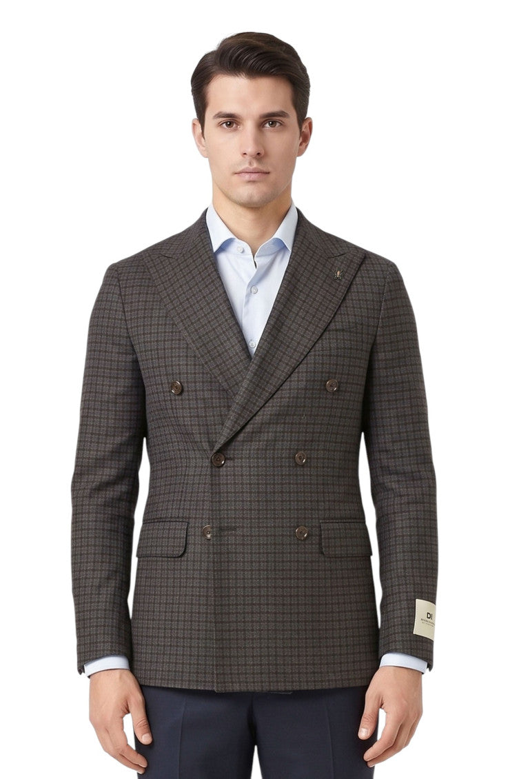 Brown Double Breasted Blazer 1