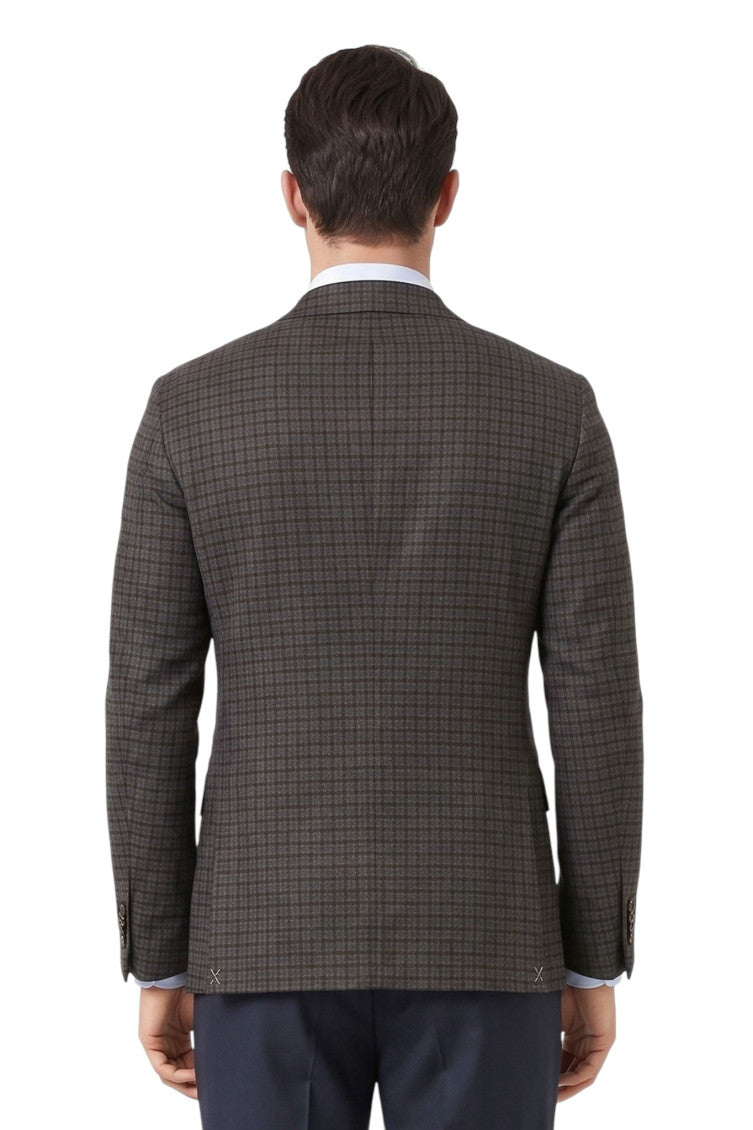 Brown Double Breasted Blazer 2