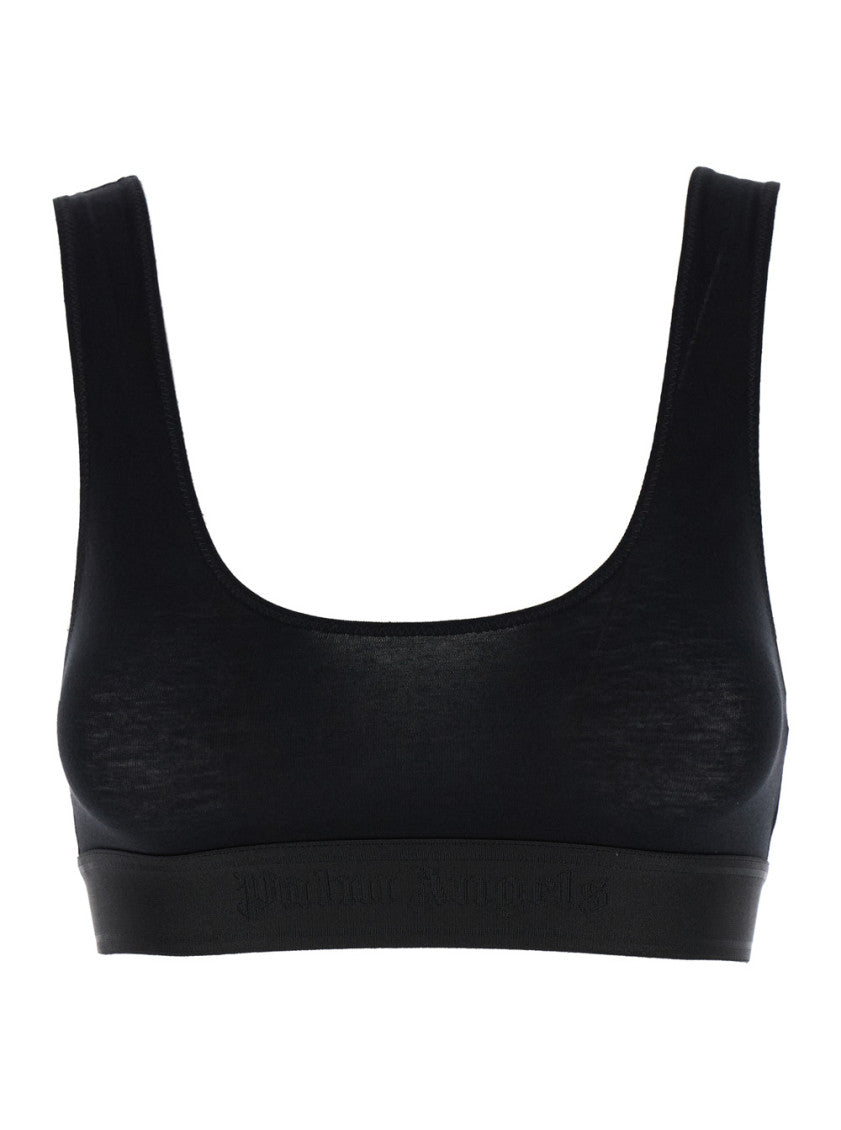 Black U Neckline Sports Bra 1
