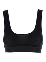 Black U Neckline Sports Bra 1