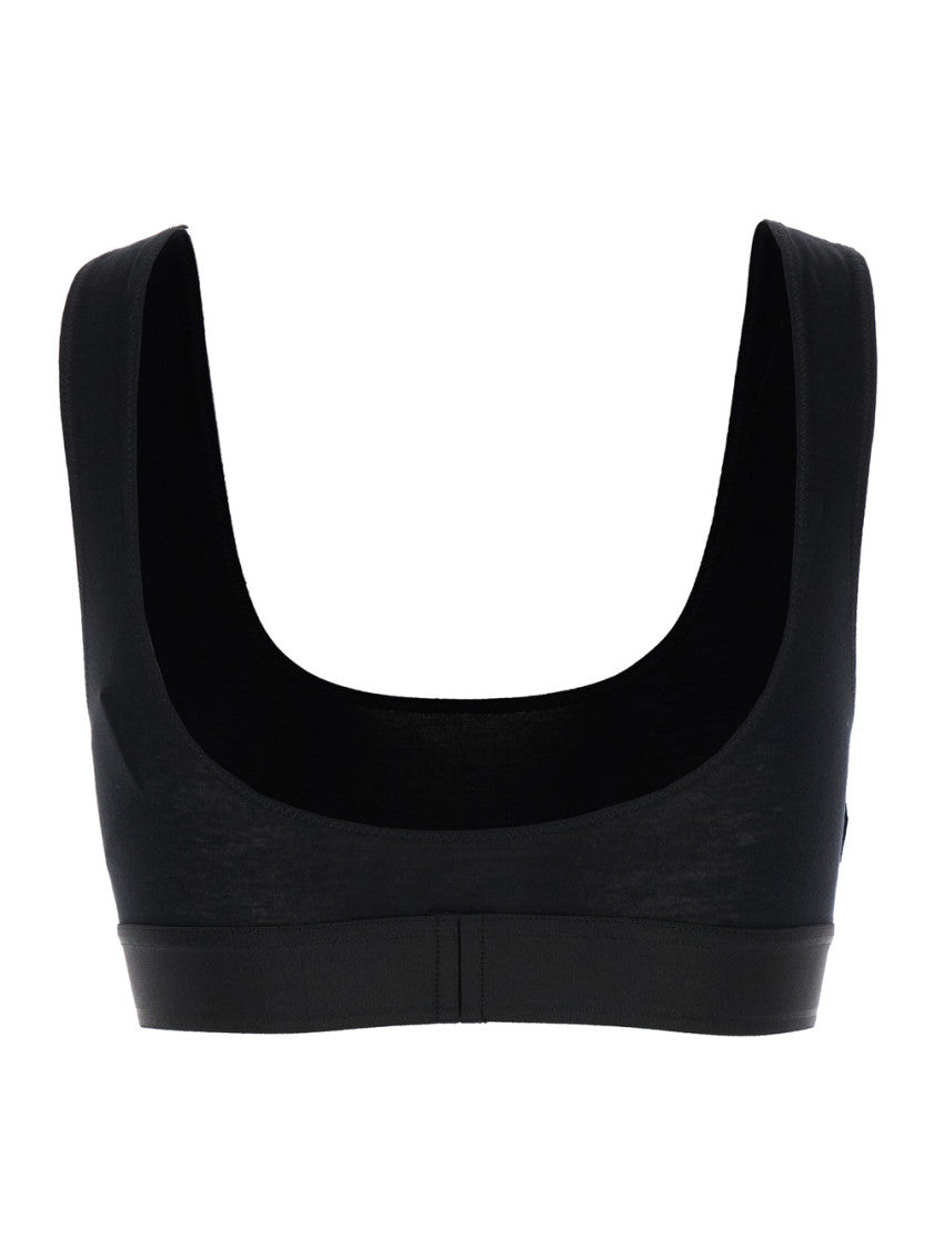 Black U Neckline Sports Bra 2