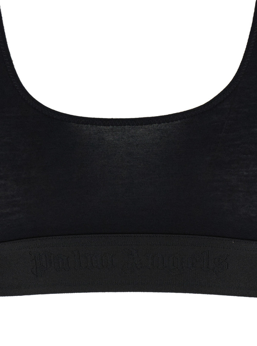 Black U Neckline Sports Bra 3