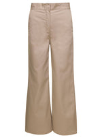 Beige Wide Pants 1