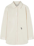 Beige Logo cotton shirt 1
