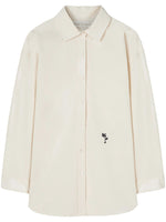 Beige Logo cotton shirt 1