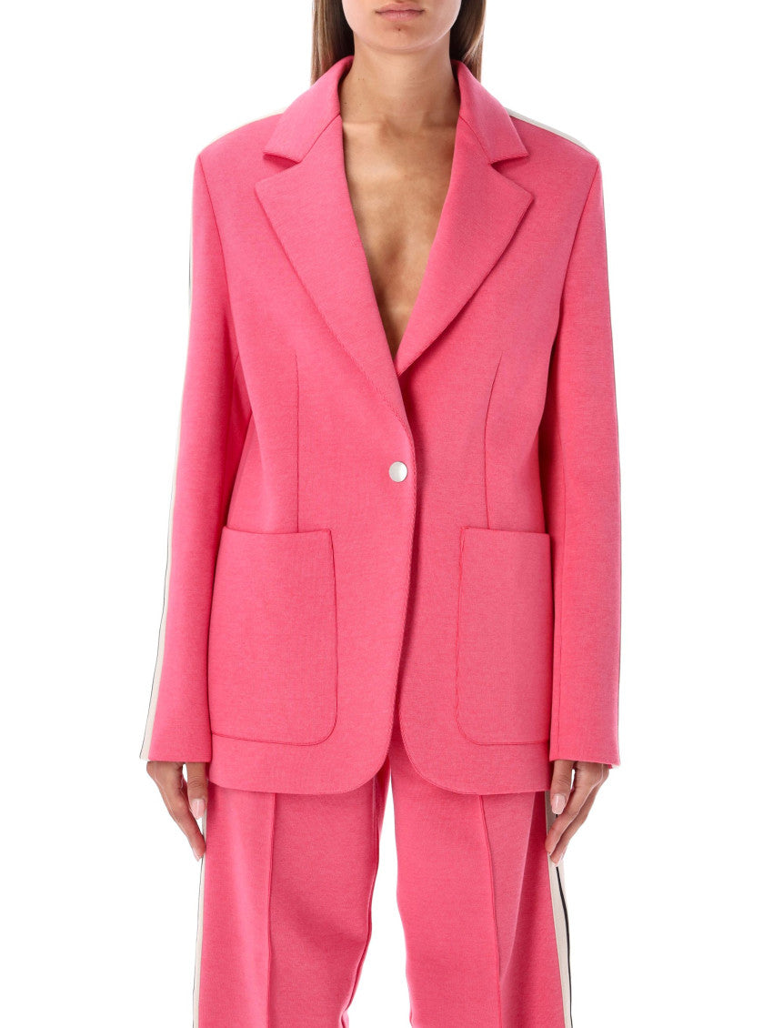 Fuchsia Cotton blend track blazer 1