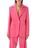 Fuchsia Cotton blend track blazer 1