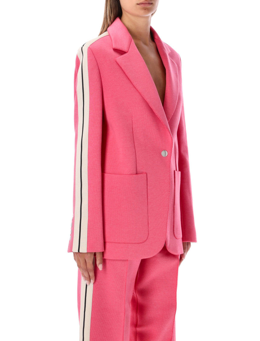 Fuchsia Cotton blend track blazer 2