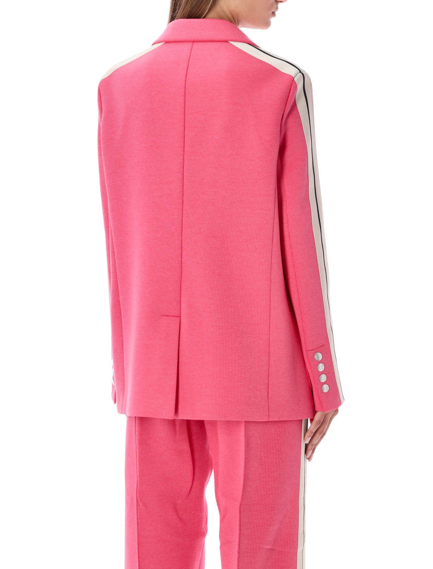 Fuchsia Cotton blend track blazer 3