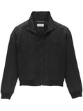 Black Embroidered Logo Bomber Jacket 1