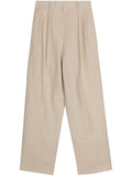 Beige Wide Leg Trousers 1