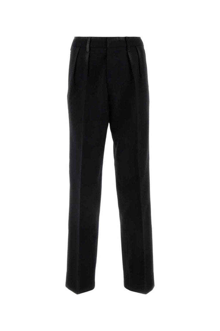 Black Straight Leg Trousers 1