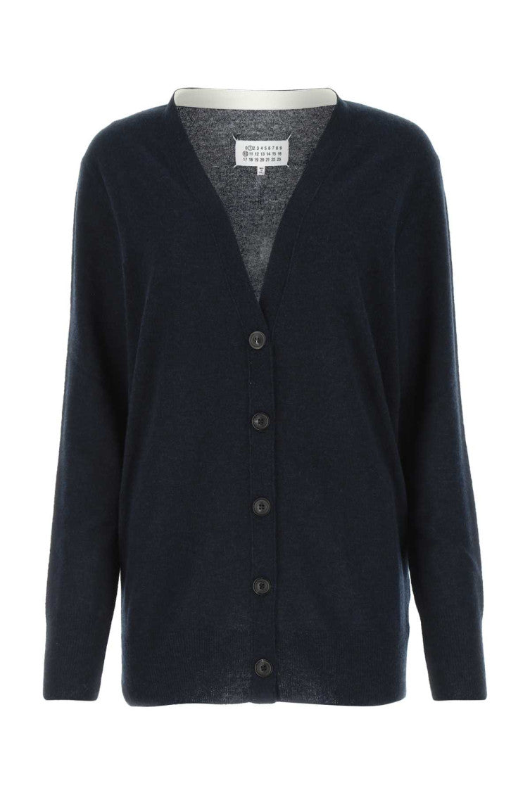 Blue V-Neck Cardigan 1