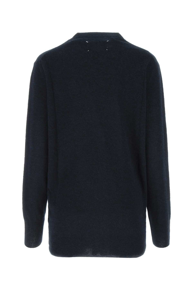 Blue V-Neck Cardigan 2