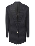 Navy Blue Single Breasted Blazer 1