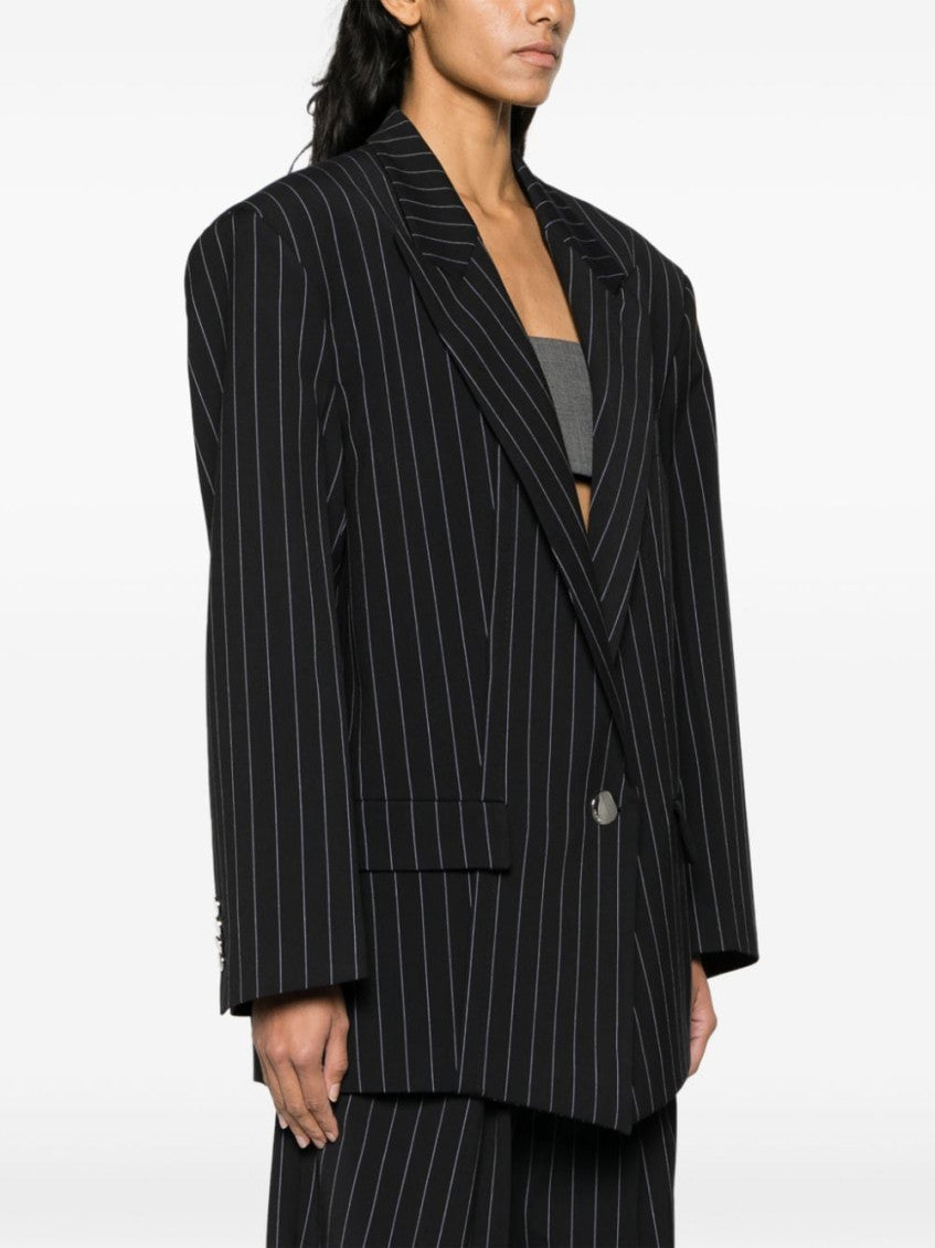 Navy Blue Single Breasted Blazer 6